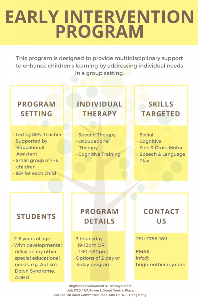 Early Intervention Program Classes Brighten Development Therapy 